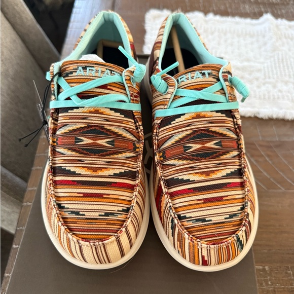 Ariat Colorful Striped Sneakers with Turquoise Accents - Picture 2 of 7